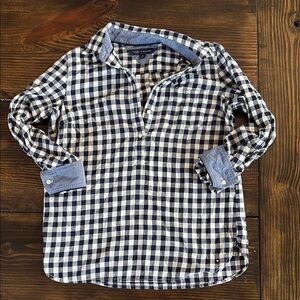 Tommy Hilfiger Women’s small Blue and Black Button Down Shirt